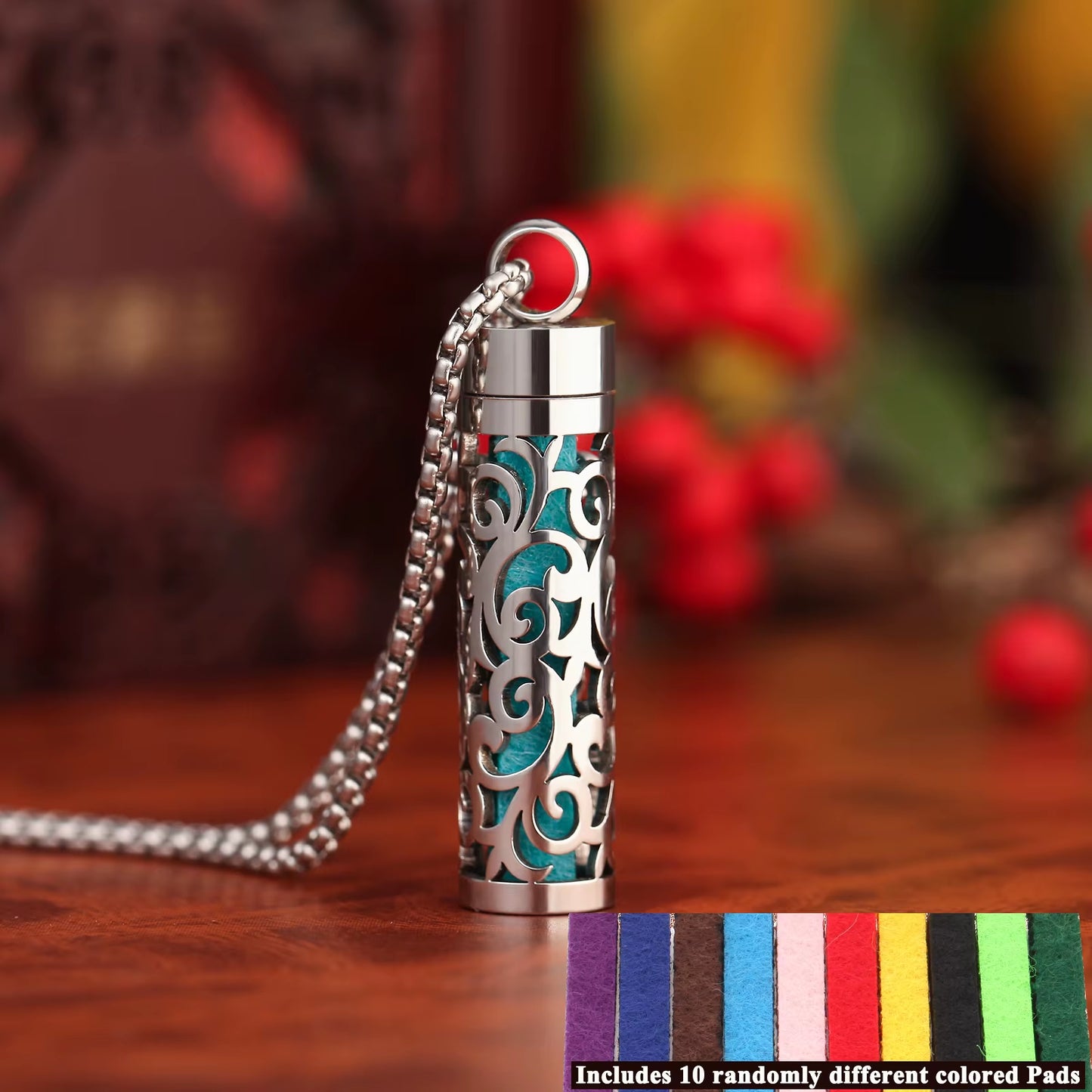 Aromatherapy Necklace Diffuser Pendant 316L Stainless Steel Locket Aroma Perfume Oils Essential Oil Diffuser Pendant Necklace