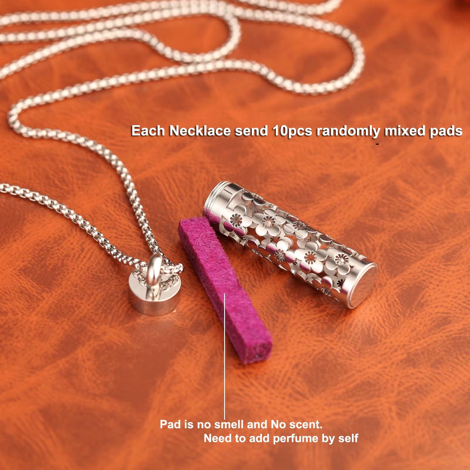 Aromatherapy Necklace Diffuser Pendant 316L Stainless Steel Locket Aroma Perfume Oils Essential Oil Diffuser Pendant Necklace