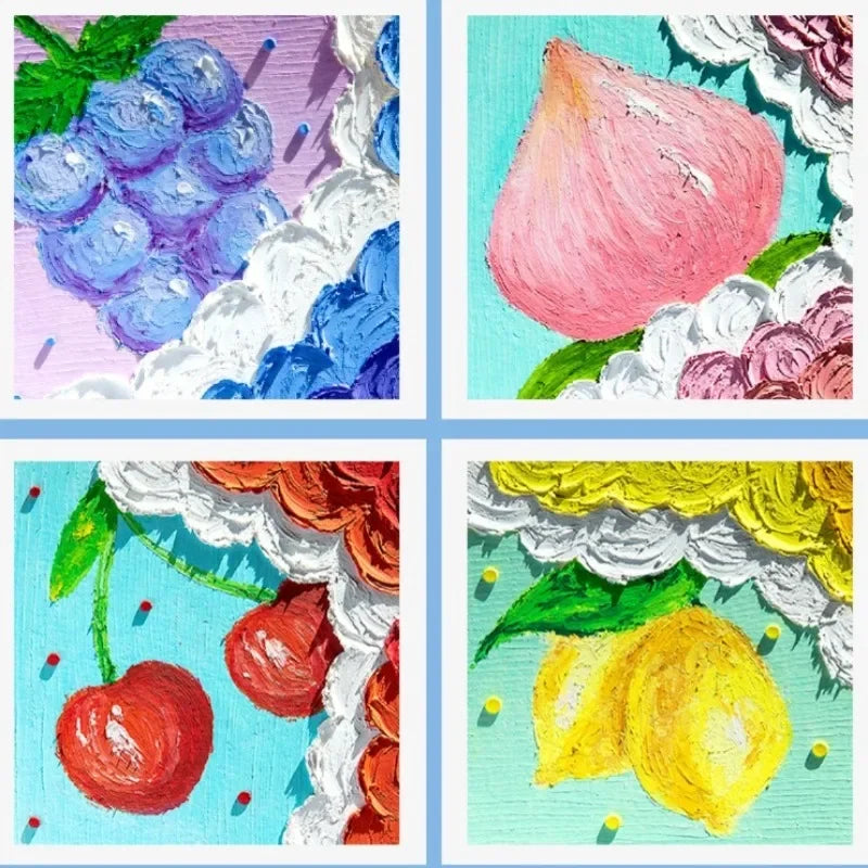 Exemple de pastels gras textures