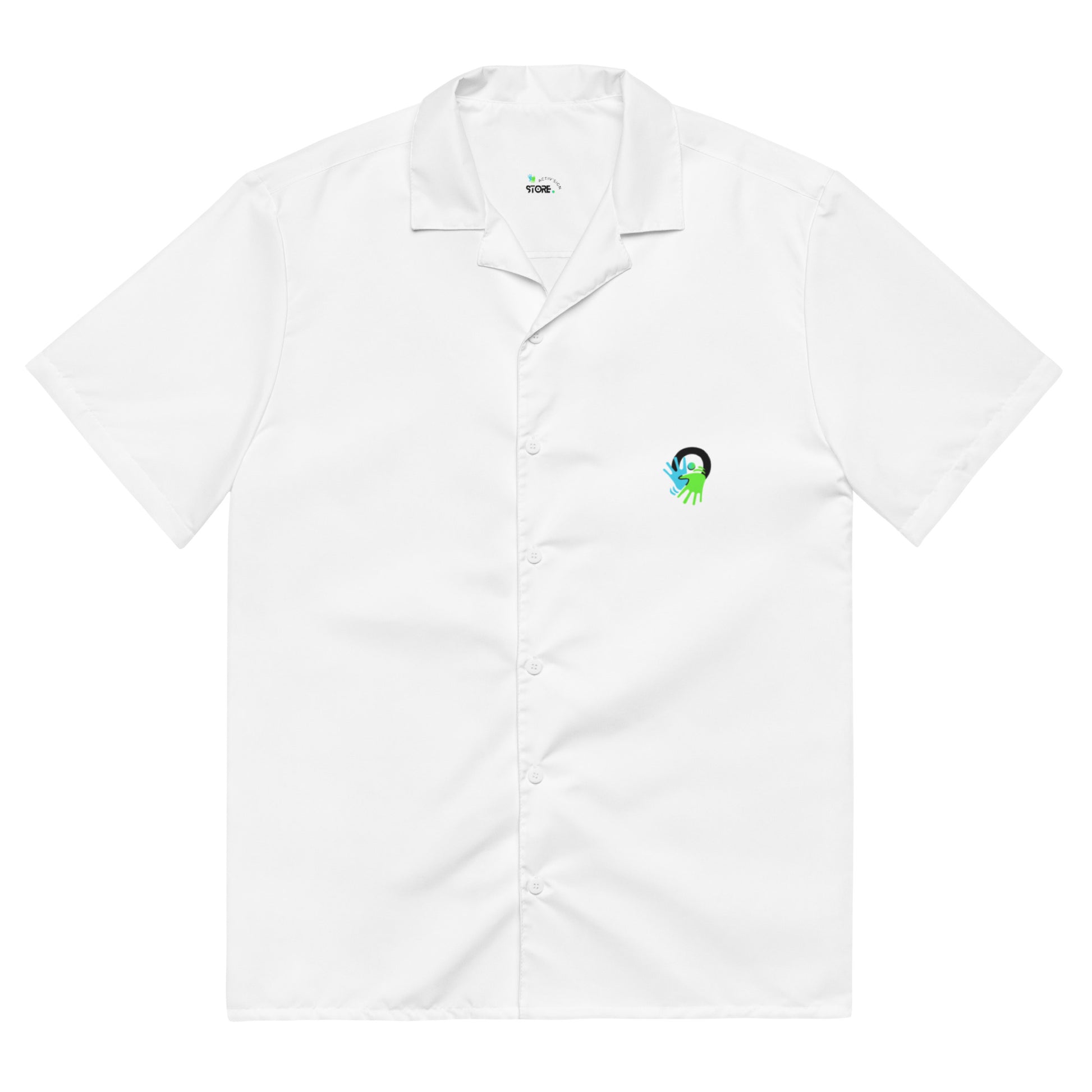 Chemise blanche homme élégante et engagée. Un style sobre qui porte un message fort : sensibiliser à la Langue des Signes avec classe et conviction.