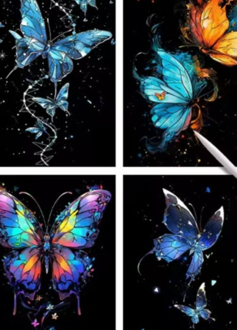 Activité de coloriage à gratter super amusante et reposante pour petits et grands ! Découvrez le dessin fluorescent et faites le briller dans la nuit !