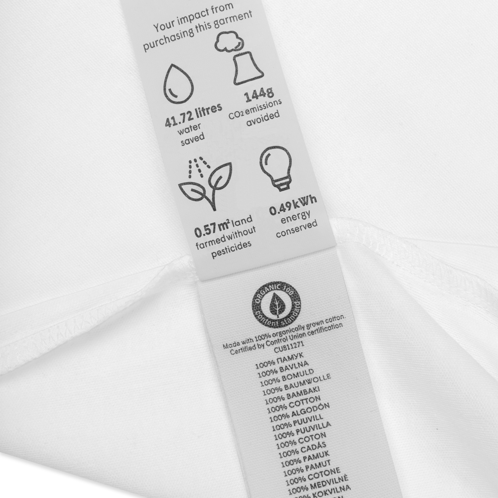 Body bébé en coton bio blanc. Doux et éthique, il porte les valeurs de la marque Activ'Sign et sensibilise à la LSF dès le plus jeune âge.