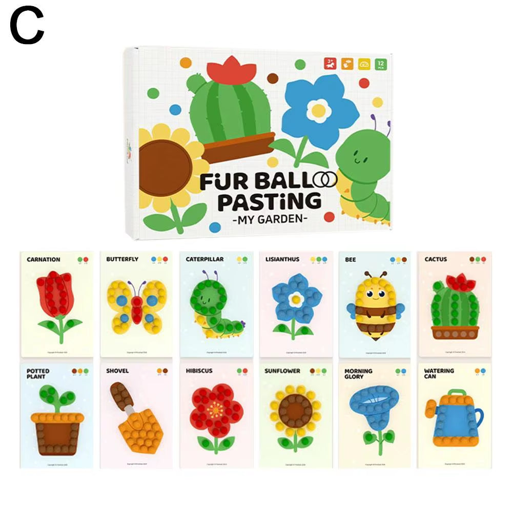 Jeu d'éveil pour les petits enfants sur la thématique du jardin. Jeu vivant, coloré et sensoriel. Idéal pour stimuler la créativité et le développement cognitif.