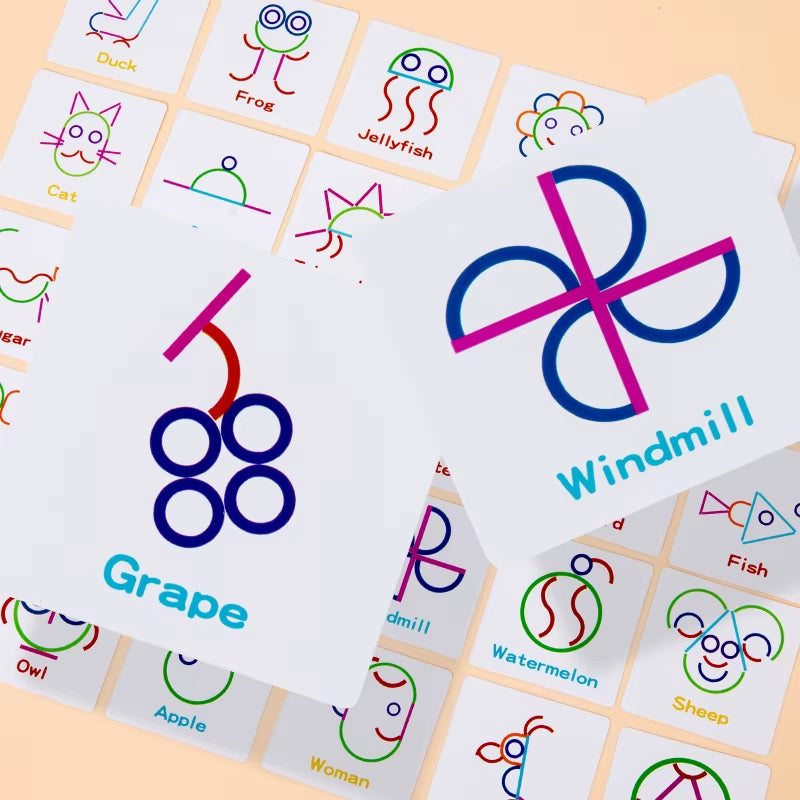 Jeu ludique de puzzle en bois 3D coloré pour enfant : éveil & développement cognitif. Apprenez en s'amusant avec les cartes et modèles à reproduire en 3D.