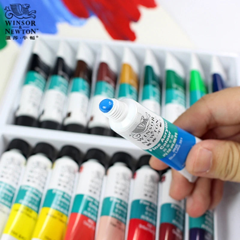 La peinture acrylique est idéale pour peindre facilement sur des supports variés, la peinture sèche vite et dure dans le temps. De la marque Winsor&Newton.