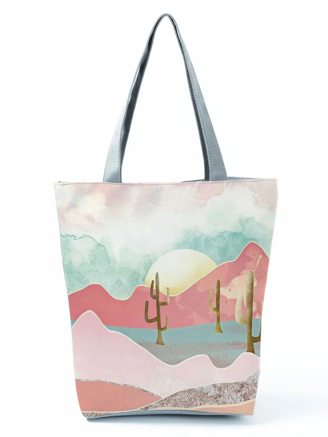 Sac pour femme qui se porte à la main ou sur l'épaule. Belle contenance pour sortir partout au quotidien. Illustration style peinture et nature.