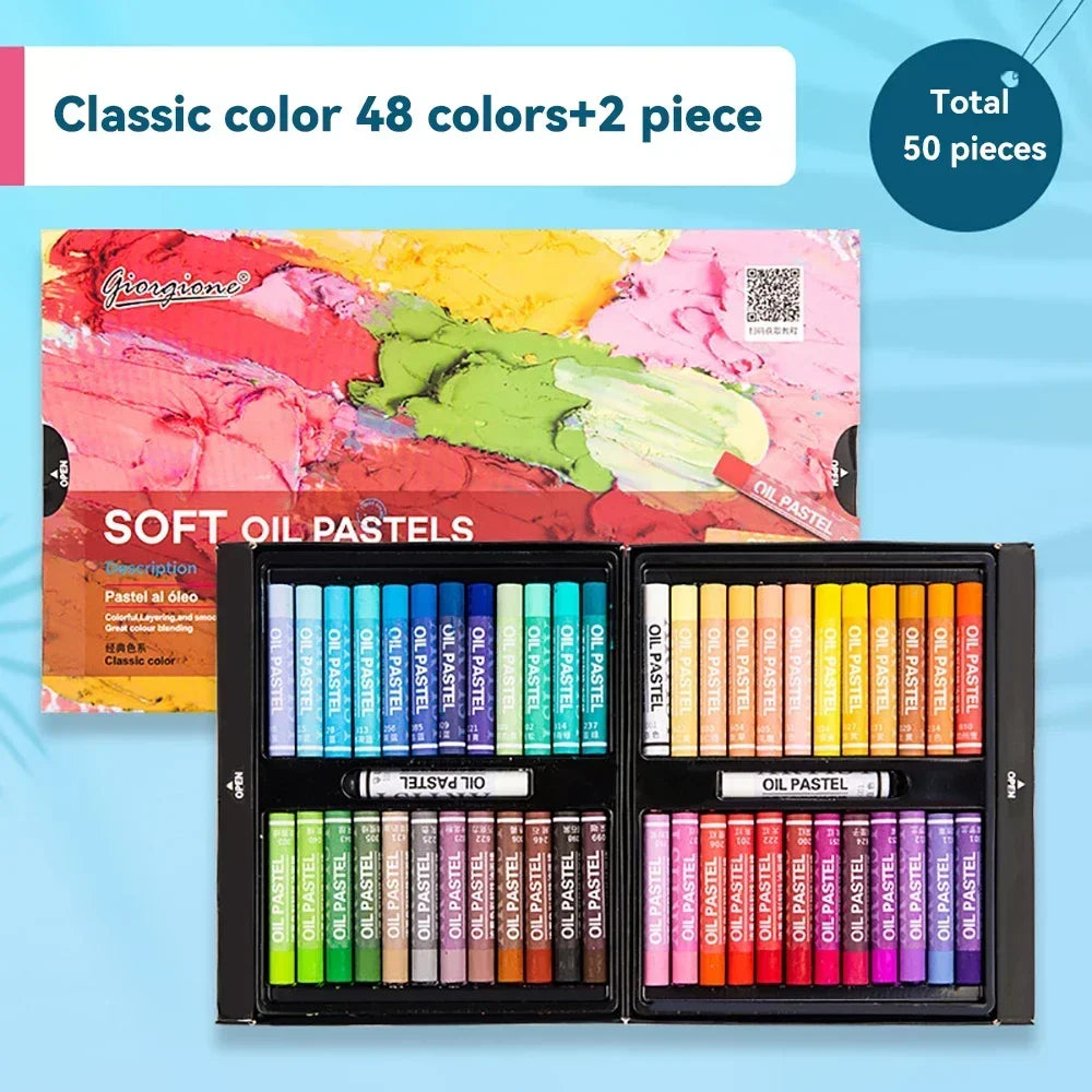 12/25/38/50Color Oil Pastel Set Professional Soft Painting Crayons Artists Student Beginner Drawing Graffiti Art School Supplies