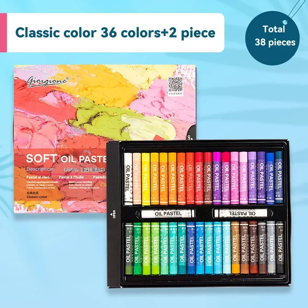 12/25/38/50Color Oil Pastel Set Professional Soft Painting Crayons Artists Student Beginner Drawing Graffiti Art School Supplies