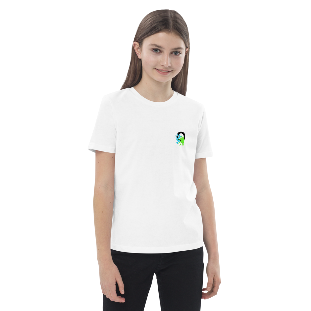 T-shirt Activsign pour enfant en conton bio blanc. 