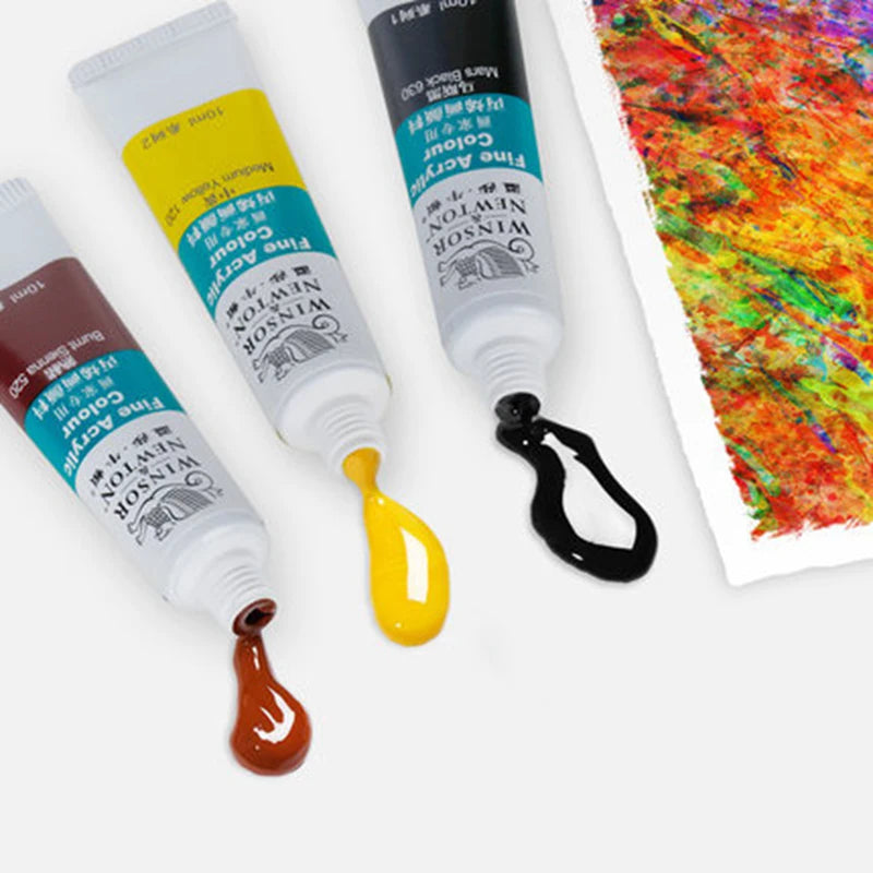 La peinture acrylique est idéale pour peindre facilement sur des supports variés, la peinture sèche vite et dure dans le temps. De la marque Winsor&Newton.