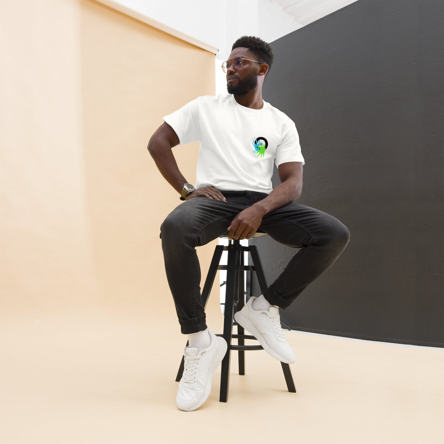 T-shirt blanc coton pour homme d'activ'sign