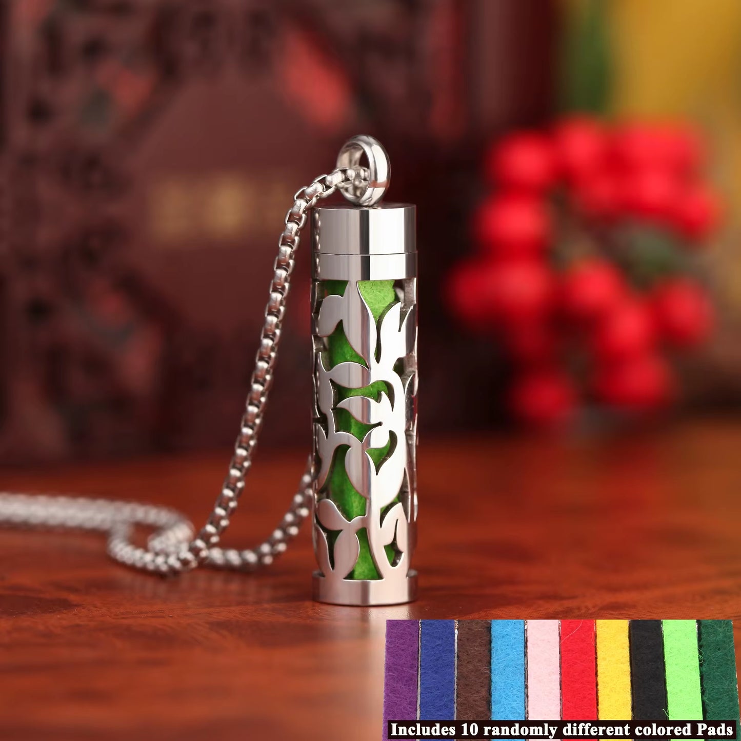 Aromatherapy Necklace Diffuser Pendant 316L Stainless Steel Locket Aroma Perfume Oils Essential Oil Diffuser Pendant Necklace