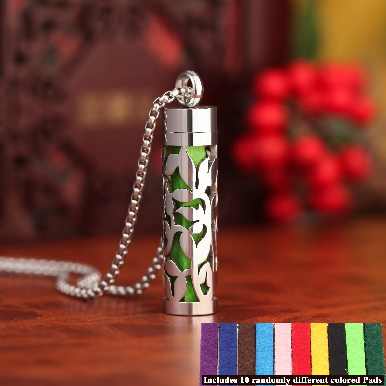 Aromatherapy Necklace Diffuser Pendant 316L Stainless Steel Locket Aroma Perfume Oils Essential Oil Diffuser Pendant Necklace