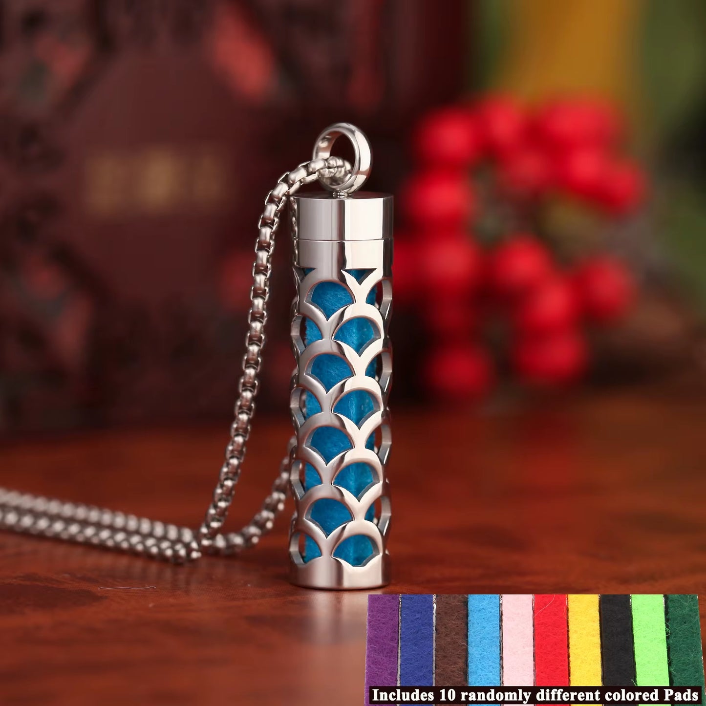 Aromatherapy Necklace Diffuser Pendant 316L Stainless Steel Locket Aroma Perfume Oils Essential Oil Diffuser Pendant Necklace