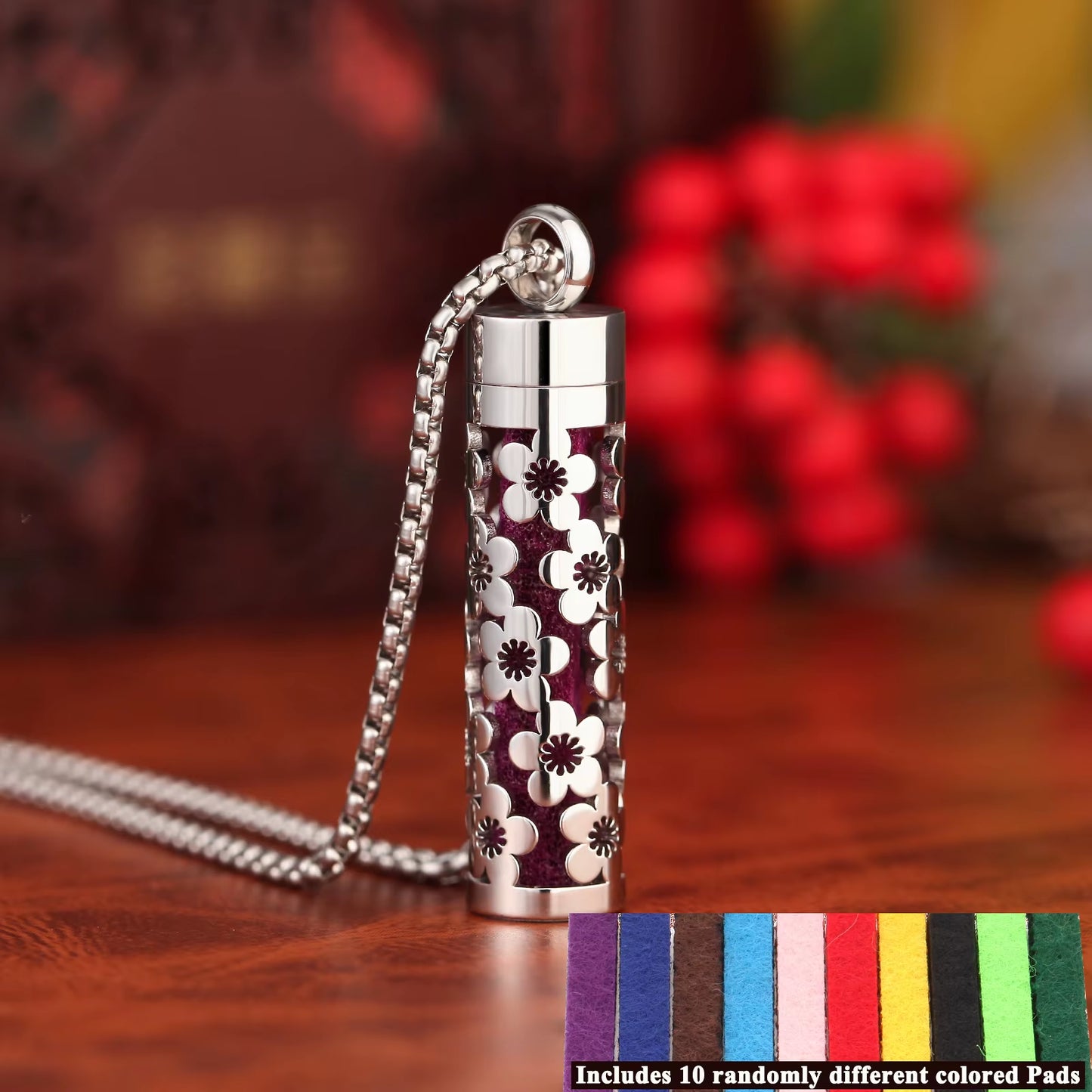 Aromatherapy Necklace Diffuser Pendant 316L Stainless Steel Locket Aroma Perfume Oils Essential Oil Diffuser Pendant Necklace