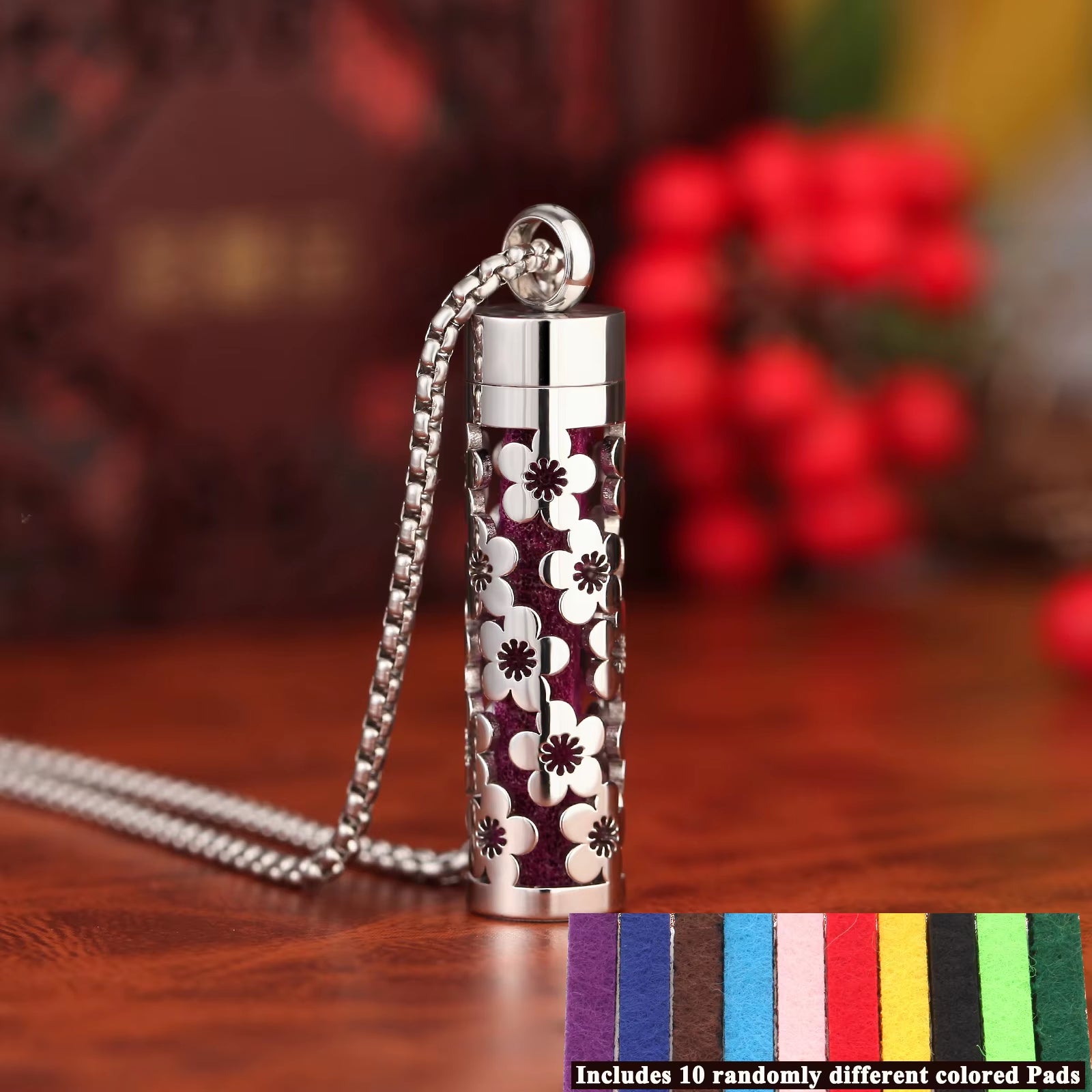 Aromatherapy Necklace Diffuser Pendant 316L Stainless Steel Locket Aroma Perfume Oils Essential Oil Diffuser Pendant Necklace